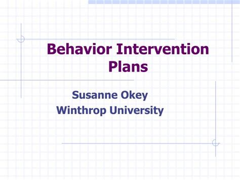Ppt Behavior Intervention Plans Powerpoint Presentation
