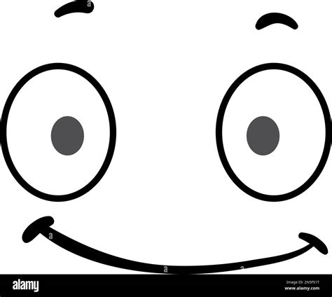 Smiling Face Happy Cartoon Expression Positive Emoji Stock Vector