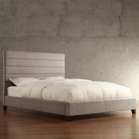 Shop Corbett Horizontal Tufted Gray Linen Upholstered King Size Bed By Inspire Q Classic Free