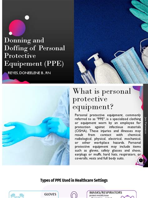 Donning And Doffing Of Personal Protective Equipement Pdf Personal