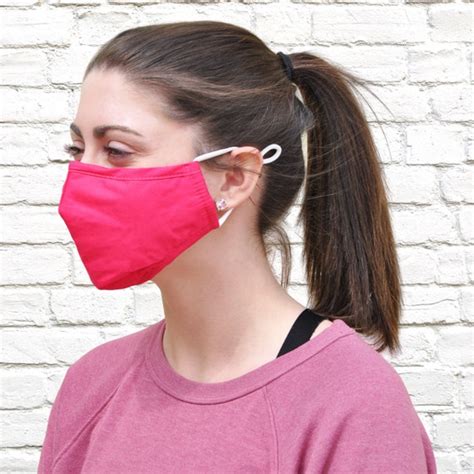 Dark Hot Pink Face Mask With 3 Pm25 Filters And Filter Pocket Etsy