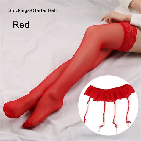 1 Set Womens Fashion Sexy Hot Lace Soft Top Thigh Highs Stockings