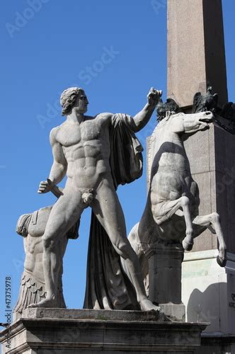 Dioscuri Statue In Quirinale Square Of Rome Italy Acquista Questa