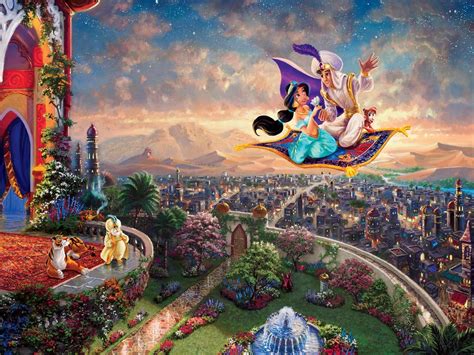 Ceaco Disney Thomas Kinkade Aladdin Jigsaw Puzzle 300 Piece