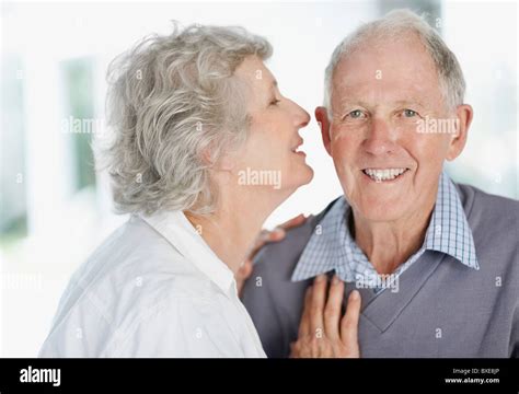 Affectionate Senior Couple Stock Photo Alamy