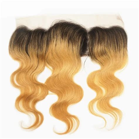 Dark Roots 1B 27 Honey Blonde Body Wave Lace Frontal 13x 4 Two Tone