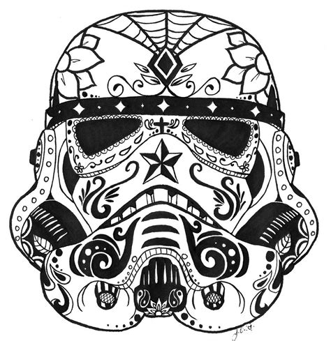 Fortnite finally added skin styles, so anyone who buys skull trooper or skull ranger can change skin style to normal white or special green. Stormtrooper Helmet Coloring Page - Coloring Home