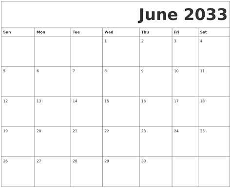 July 2033 Printable Calendars