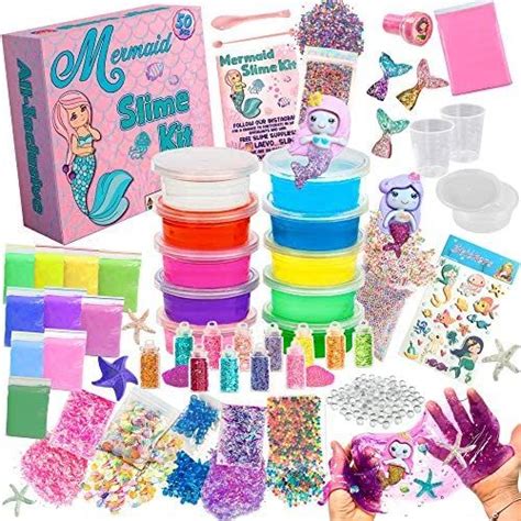 Mermaid Slime Kit For Girls Diy Slime Kit For Kids