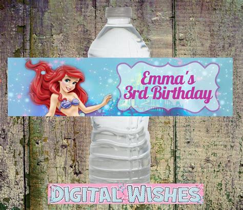 Diy Printable Ariel The Little Mermaid Birthday Personalized Etsy
