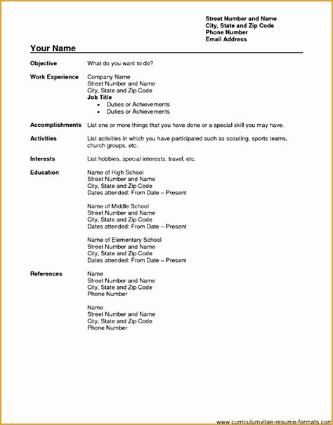 From traditional resume formats to modern resume formats. 8 Blank Resume Template Pdf | Free Samples , Examples & Format Resume / Curruculum Vitae