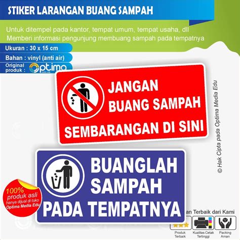 Stiker Buanglah Sampah Pada Tempatnya Sticker Shopee Indonesia My Xxx