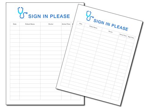 Free Printable Doctor Office Sign In Sheets Printable Templates