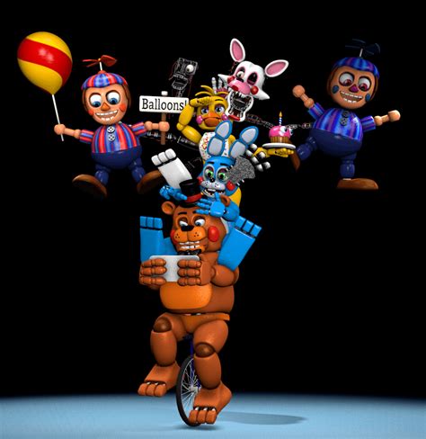 Fnaf 2 Toys On The One Legged Bycicle Models From Vr Fixed By
