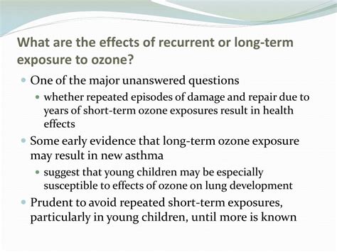 Ppt What Are The Health Effects Of Breathing Ozone Powerpoint