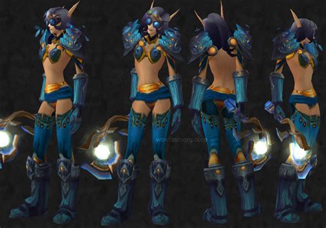 Wowfashionpolice Sexy Blue Plate Set Usable By World Of Warcraft Transmogrification