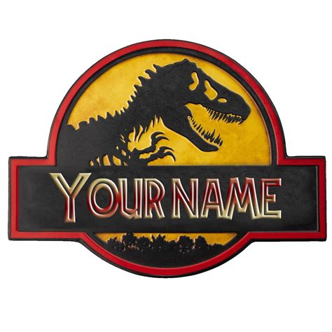 Jurassic World Personalized Logo With Your Name Dinosaur Etsy Australia