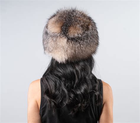 Crystal Fox Fur Hat 100 Real Fur Accessories Haute Acorn