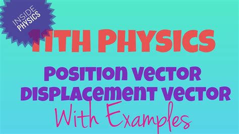 Position Vectordisplacement Vectordifference Between Distance And