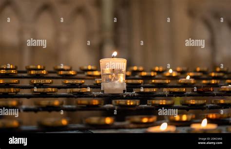 Candle Place Of Worship Stock Photo Alamy