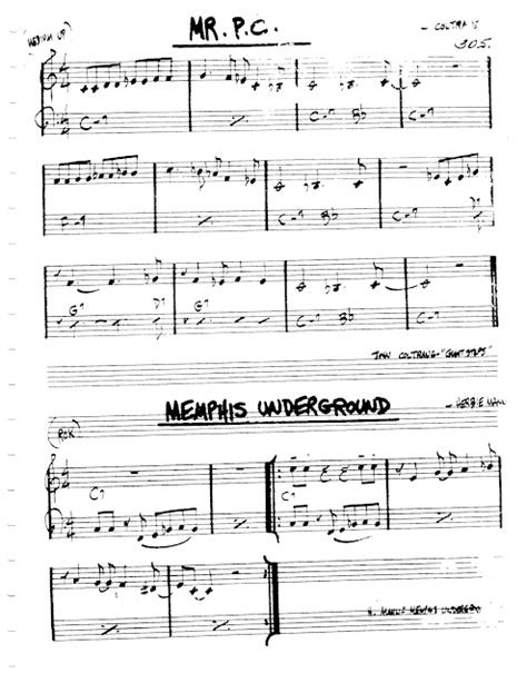 Jazz Real Book I Page 305 Memphis Underground Herbie Mann Jazz Standard Sheet Music