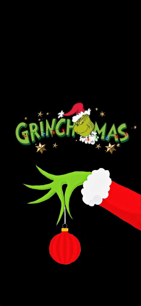 Grinchmas Negro Navidad Verde Grinch Fondo De Pantalla De Teléfono