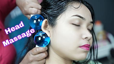 She Getting Asmr Vibes Head Massage For First Time Barber Girl Chaitali Doing Neck Massage