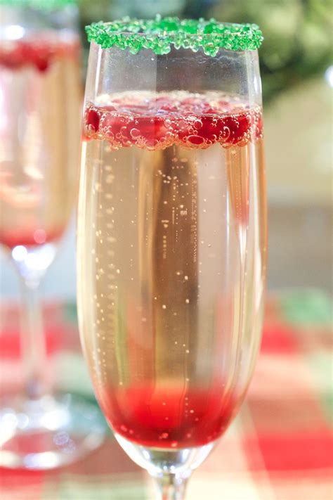 Looking for champagne cocktail recipes? Christmas Champagne Cocktail Recipe - Cooking With Janica
