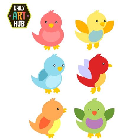 Chubby Birds Clip Art Set Daily Art Hub Free Clip Art