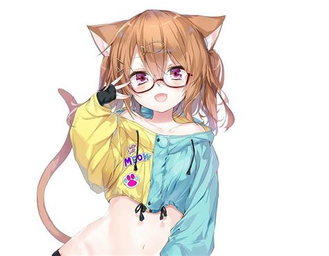 1920x1080px 1080p Free Download Animal Ears Blush Brown Hair Catgirl