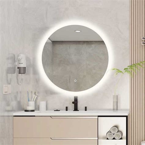 Frosted 360° Edge Lit Bathroom Mirrors Illuminated Mirrors