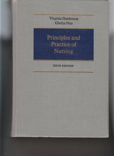 Principles And Practice Of Nursing Virginia Henderson 9780023535802