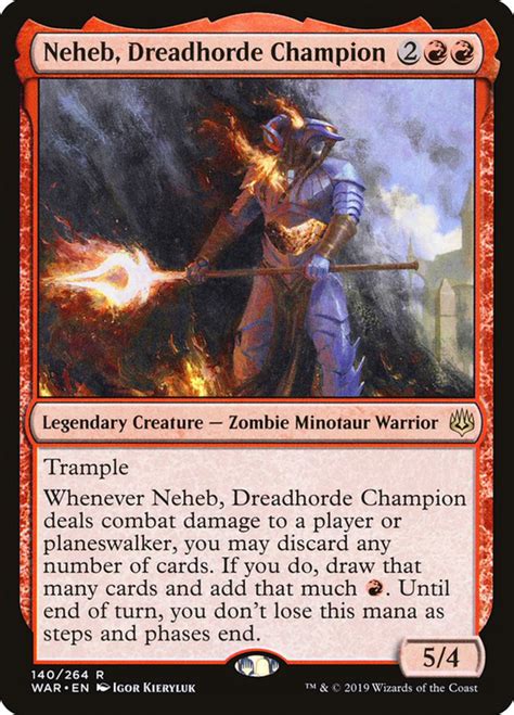 Neheb Dreadhorde Champion Magic The Gathering Mtg Cards