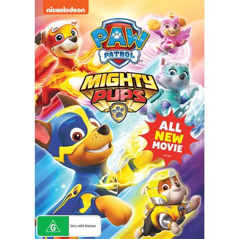 The movie is now playing in theaters and on paramount+. Paw Patrol Mighty Pups All New Movie | DVD | BIG W