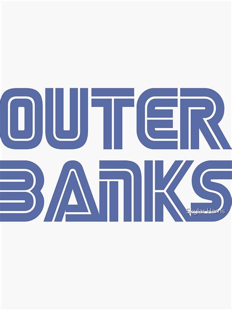 Outer Banks Video Game Font Sticker By Fuller Factory Redbubble