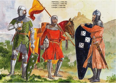Portuguese Cavalry 14th Century Military Illustration 14th Century