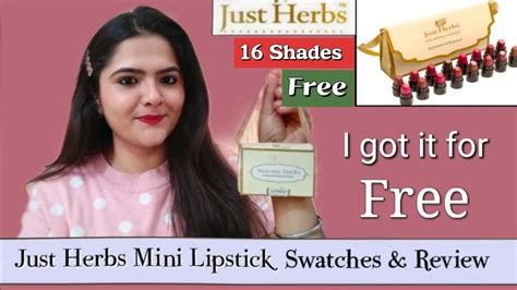 Just Herbs Mini Lipstick Kit Swatches And Review I Got It For Free