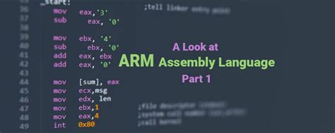Get To Know Arm Assembly Language Ics