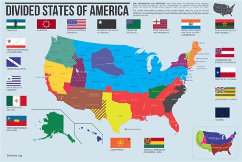 Divided States Of America By Thadrummer On Deviantart America Map