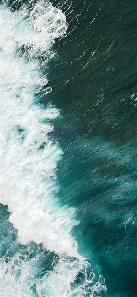 Aerial Shot Of Water Waves Iphone X Wallpapers Free Download