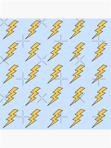 Lightening Bolt Sticker Pack Of Stickers Poster By Saracreates Redbubble