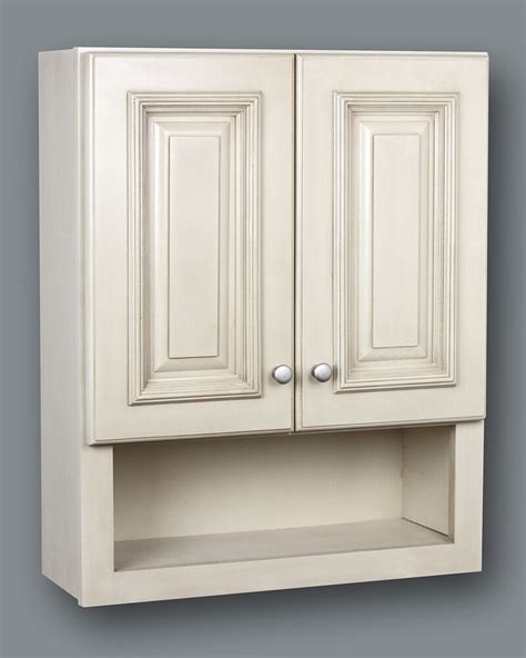 With 1 fixed shelf, its gloss white. Antique white bathroom wall cabinet with shelf 21x26 | eBay