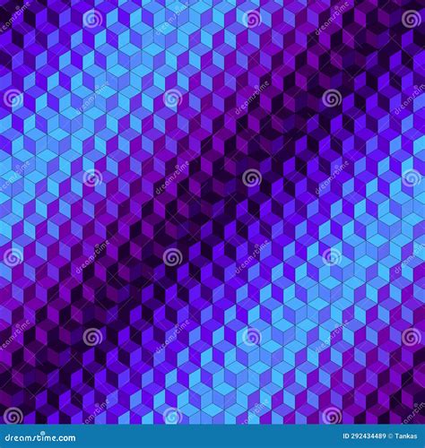 Geometric Seamless Pattern Of A Cubes In Low Poly Style Cubes Style