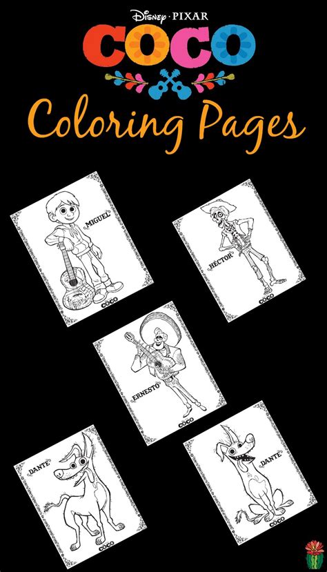 Coloring pages of the disney pixar movie coco. Coco Coloring Pages | Desert Chica