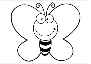 As with other realistic butterfly coloring pages, this one too has a bit more detail added to it, so it's best suited for kids in kindergarten and older. Printable Fun Butterfly Coloring Pages for Kids