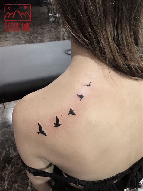 Small Bird Tattoo | Bird shoulder tattoos, Flying bird tattoo, Bird