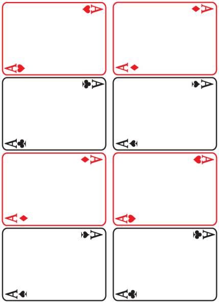 Blank Playing Card Template 3 Templates Example Templates Example