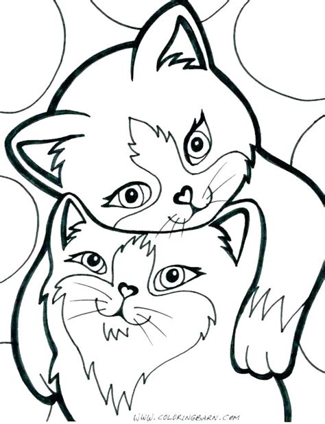Cute Kitten Coloring Pages Free Printable At Free