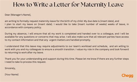 How To Write A Letter For Maternity Leave Format Sample The Free Voice Articles Writing