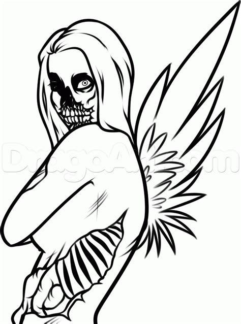How To Draw A Zombie Angel Step By Step Zombies